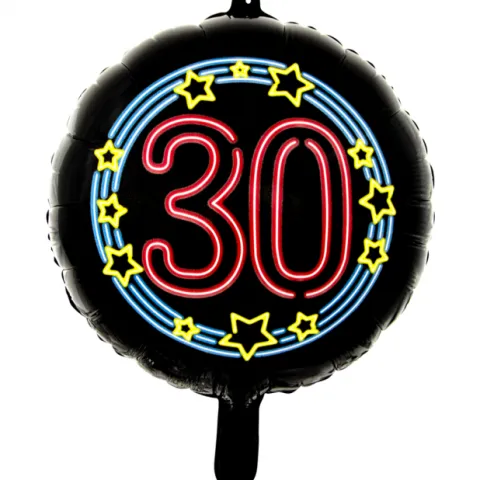 30 år Folieballon SORT