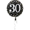 30 år folieballon- Sparkling gold
