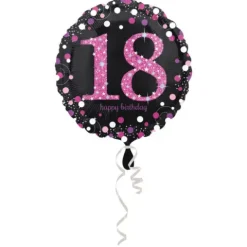 18 år folie ballon sparkling pink