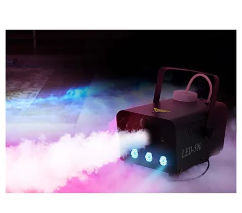 Røgmaskine med Lys og Fjernbetjening 500W