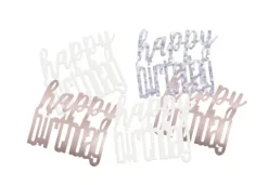 Rosegold Happy Birthday Konfetti