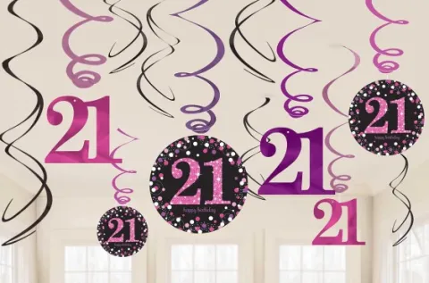 21 år Swirls Sparkling pink