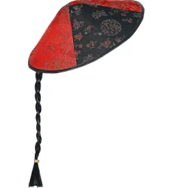 Satin kuli hat med fletning