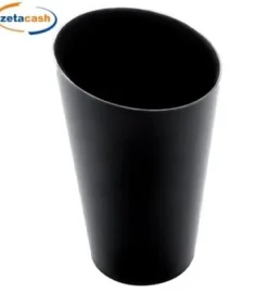 Serveringsglas i sort plast