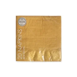 Servietter 33x33 i guldfarve