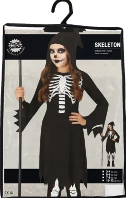 Skelet kjole med hætte