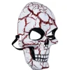 Skelet maske i hvid PVC - Blodsprængt
