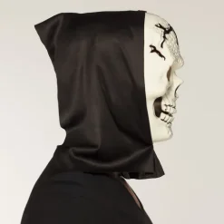 Skelet maske med hætte