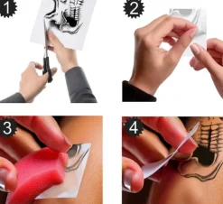 Skeleton tatovering - falsk