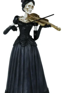 Skelet violinspiller Resin figur