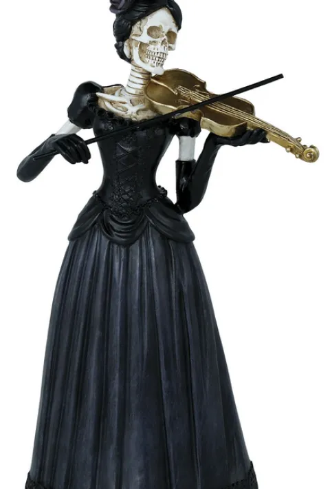 Skelet violinspiller Resin figur
