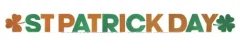 Skt Patricks Day kartonbanner
