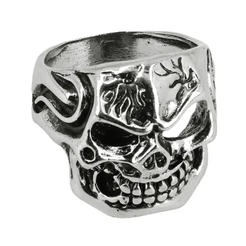 Skull face ring