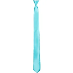 Slips i satin neon blå