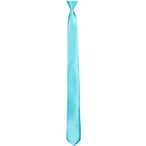 Slips i satin neon blå