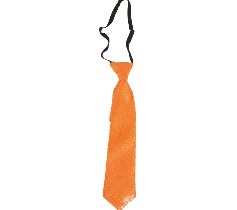 Slips med pailletter i neon orange