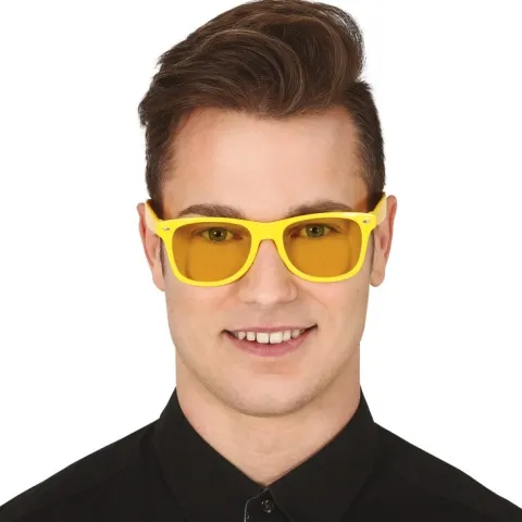 Solbrille i gul med gule glas