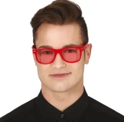 Solbrille i rød med røde glas