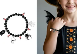 Sort Armbånd med Halloween Vedhæng