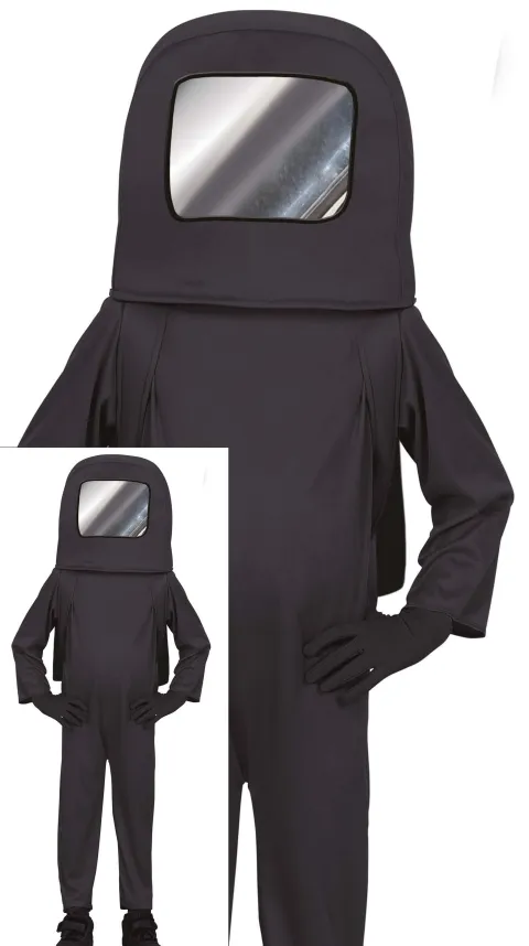 Sort astronautkostume til børn