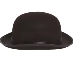 Sort bowlerhat i filt