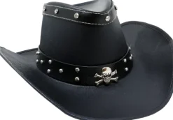 Sort Cowboyhat med Kranie