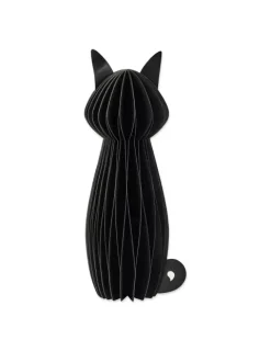 Sort fastelavns kat, honeycomb, 30 cm