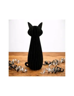 Sort fastelavns kat, honeycomb, 30 cm