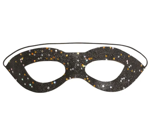 Sort glittermaske