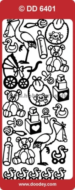 Stickers med 25 ass. babyting