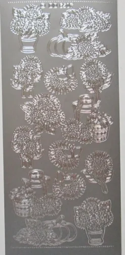 Stickers med blomsterbuketter