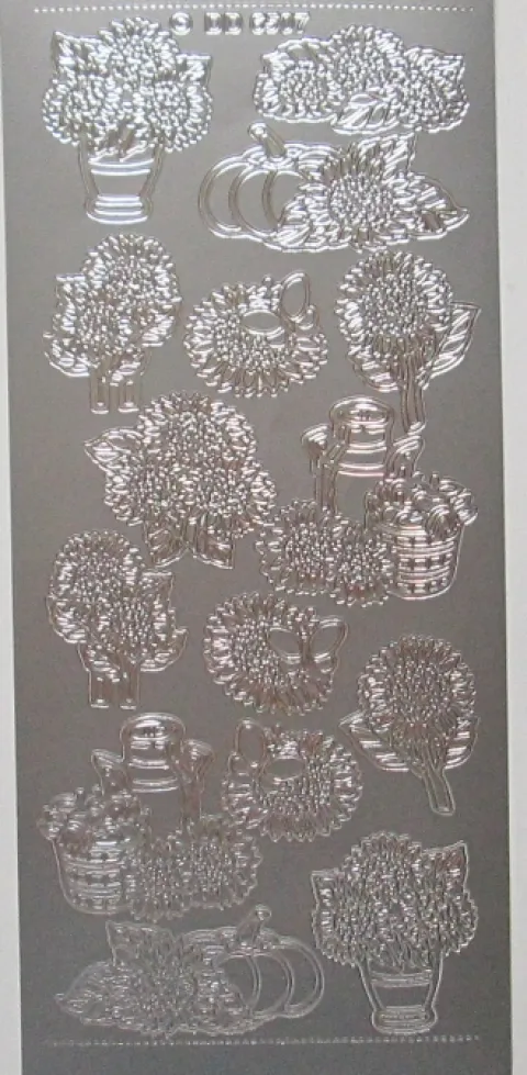 Stickers med blomsterbuketter