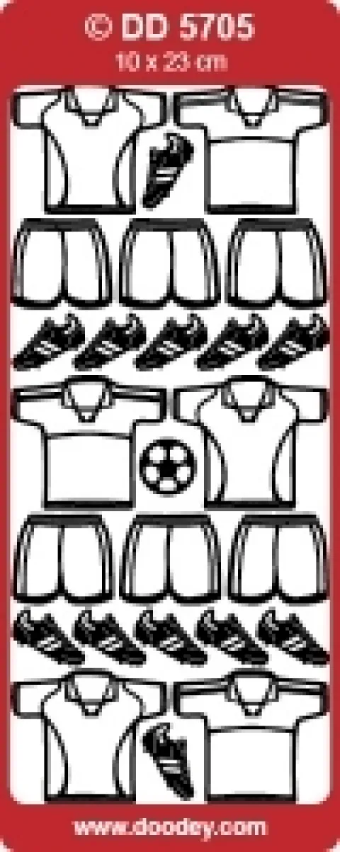 Stickers med fodboldtøj