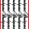 Stickers med tekst: Brudeparret, sølv