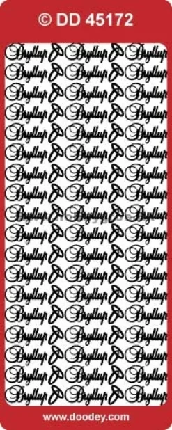 Stickers med tekst: Bryllup