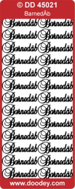 Stickers m. tekst barnedåb