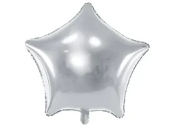 Stjerne folieballon SØLV 48cm