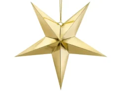 Stjerne i karton -guld 70 cm