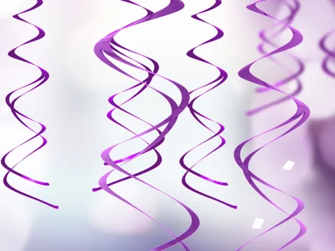 Swirls dekoration metallic 5 stk