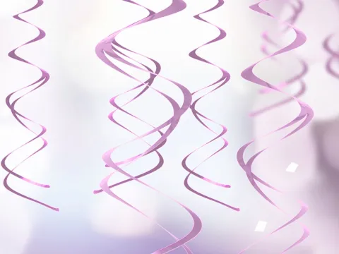 Swirls dekoration metallic 5 stk