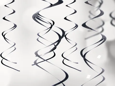 Swirls dekoration metallic 5 stk