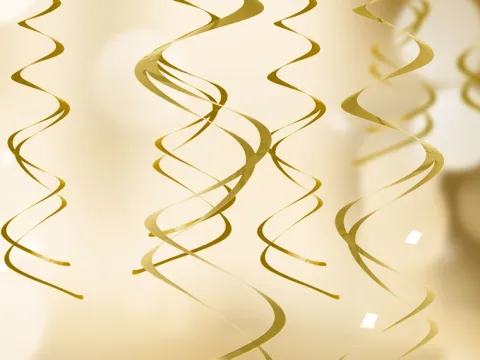 Swirls dekoration metallic 5 stk