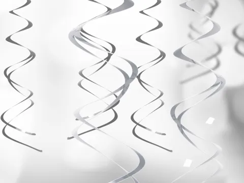 Swirls dekoration metallic 5 stk