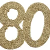 Tal konfetti stor 80 Guld