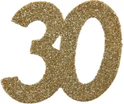 Tal konfetti stor 30 guld