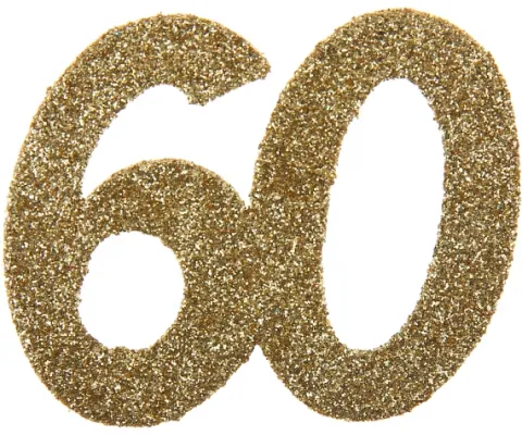 Tal konfetti stor 60 guld