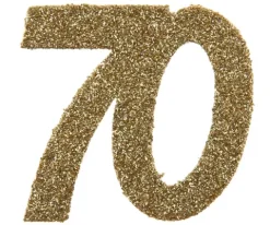 Tal konfetti stor 70 guld