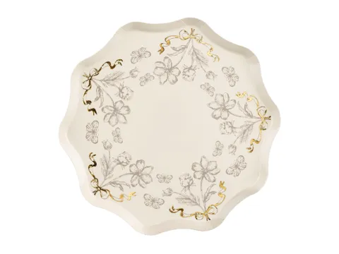 Tallerken med blomster