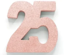 25 Tal stor figur i rosegold