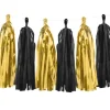 Tassel Folieguirlande 2 m Guld-Sort